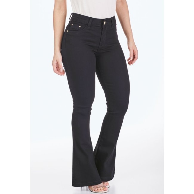 Calça Flare HNO Jeans Boca de Sino Petit Preta