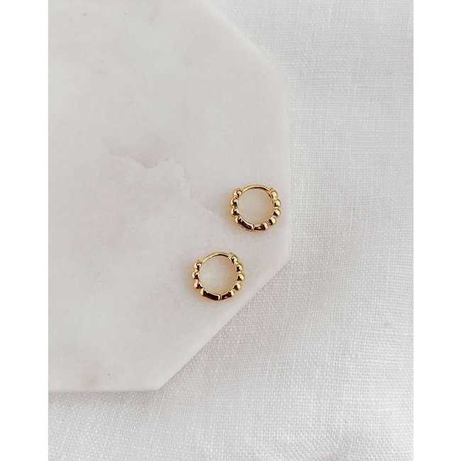Argolinha Click Dots Banho Ouro