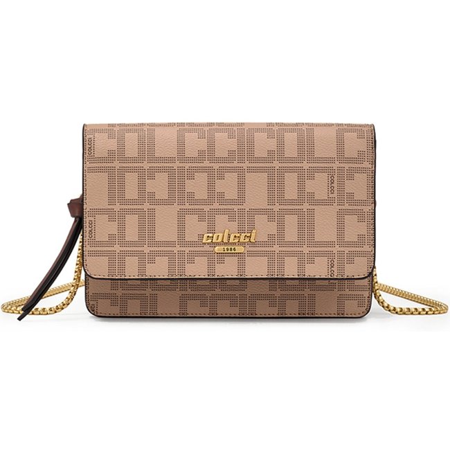 Bolsa Crossbody Colcci Monograma Ou25 Caramelo Feminino