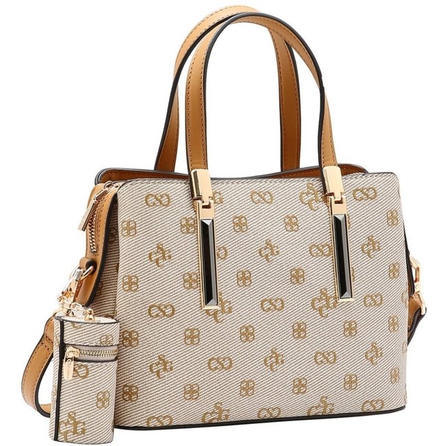 Bolsa Feminina Chenson Monograma Atemporal 3485414 Bege