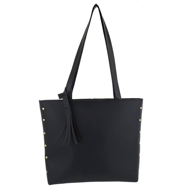 Bolsa Feminina Lavini Saco Shopper Sacola Grande Preta