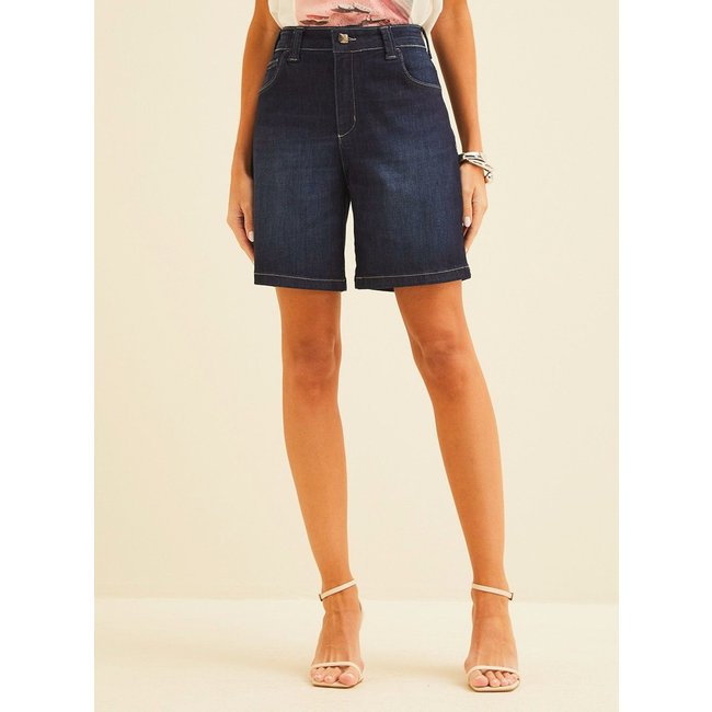 Bermuda Jeans Feminina Raquel Forum Indigo