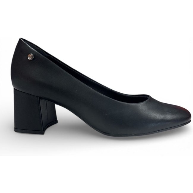 Sapato Feminino Preto Salto Bloco Bico Redondo 2417101-6