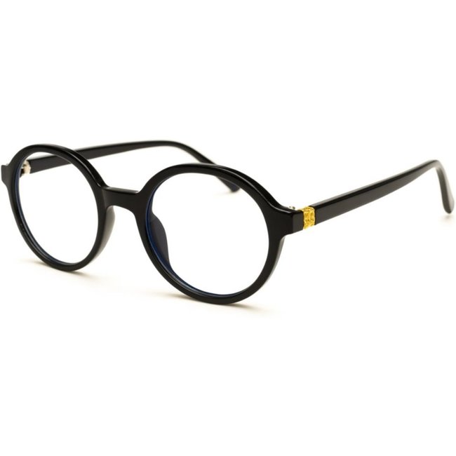 Óculos Redondo Modelo Virginia Bet Preto Premium Marrom