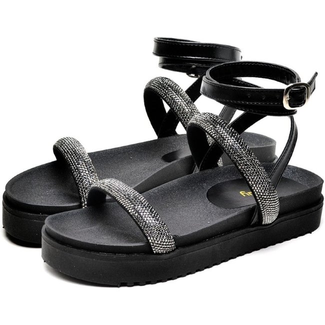 Sandália Rasteira Feminina DUBUY 2060FG Preto