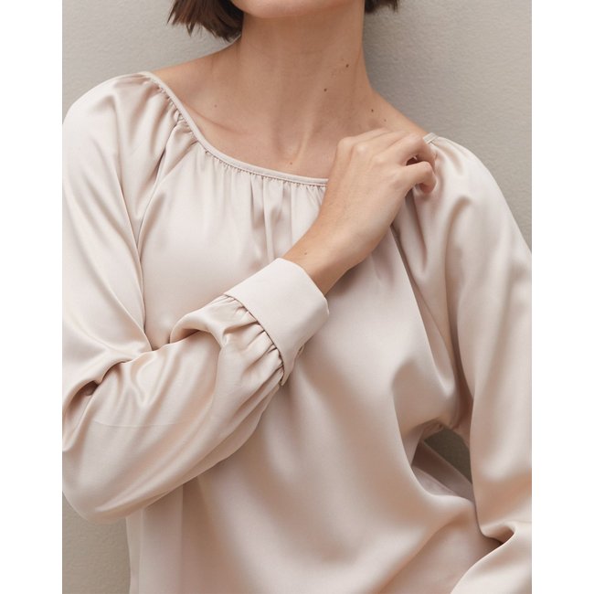BLUSA MANGA LONGA BUFANTE BEGE