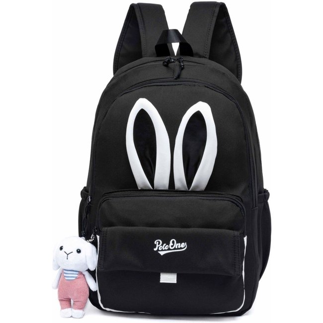 Mochila Polo One Juvenil Escolar Reforçada Chaveiro Coelhinho