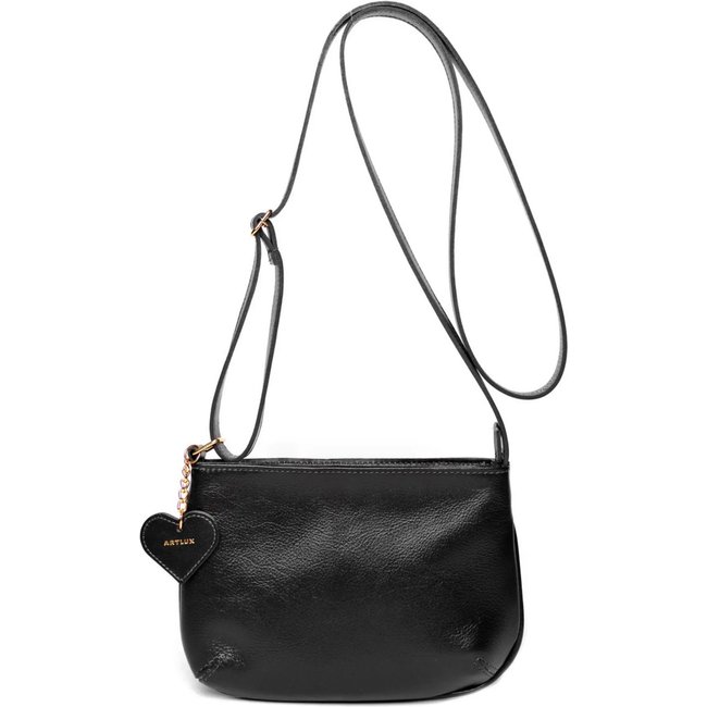 Bolsa Transversal em Couro Artlux Preto 9063
