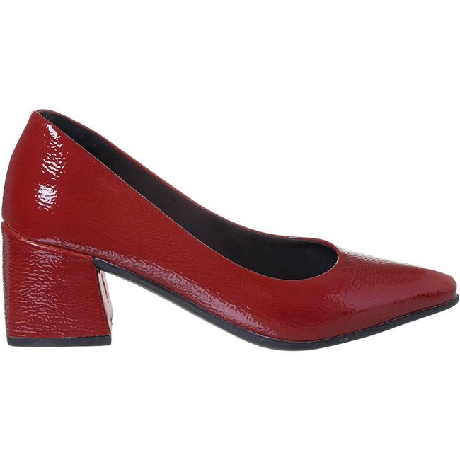 Scarpin Vermelho Molhado Salto 6 cm Conforto e Elegancia