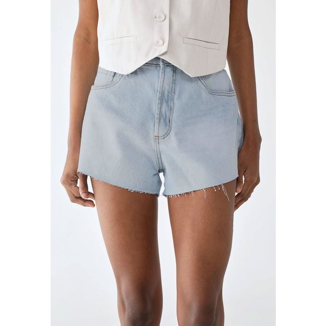 Short Jeans Lança Perfume Reto Grandfather Azul