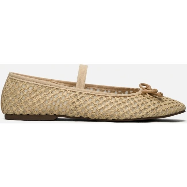 Sapatilha Em Tela Com Laço Mesh Ballet Flat
