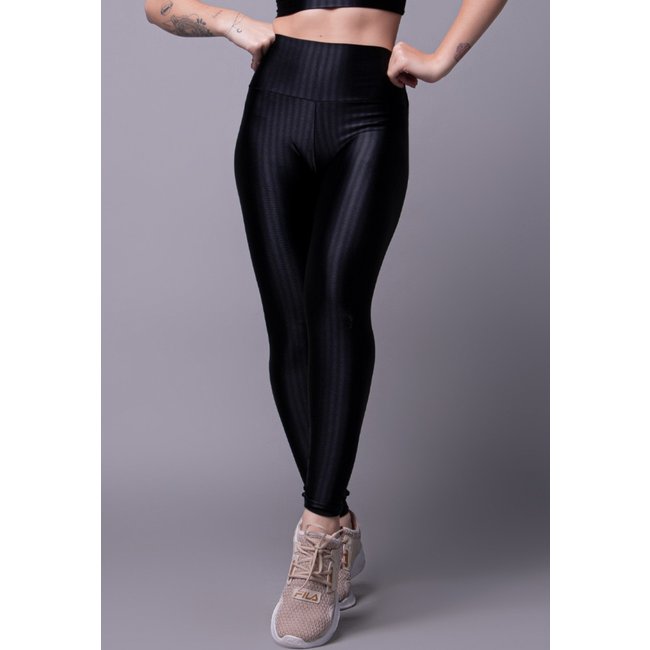 Calça Legging 3d Bella Fiore Modas New Zig Poliamida Preto