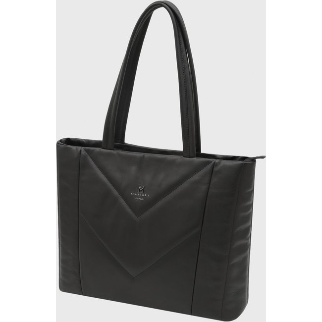 Bolsa Tote Couro Mariart Graviolinha Preta