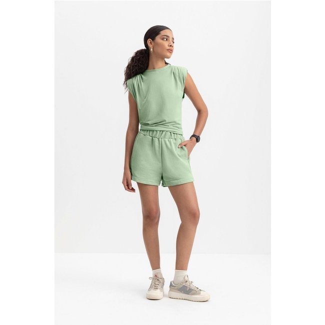 Blusa Feminina Muscle Em Moletinho Essendi Verde Claro Verde
