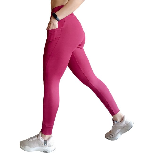 Calça Legging Heide Ribeiro Bolso Vinho