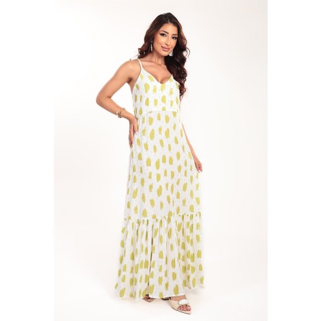Vestido longo Ícone Fashion Verano estampa Toscana Reveillon Praia