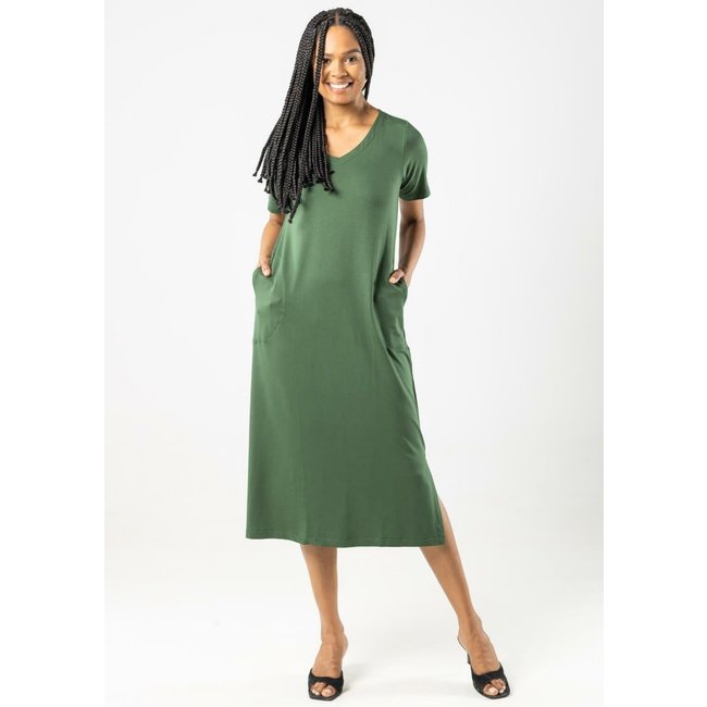 Vestido Midi Básico | Pau a Pique Verde
