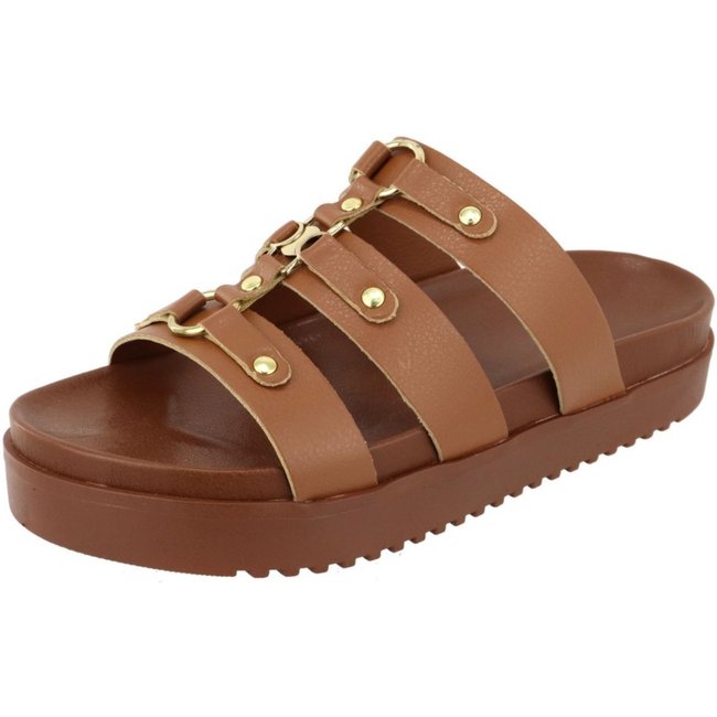Papete Plataforma FlatForm Fivela Macia Confort Lançamento Verão Agnes Veronez Caramelo