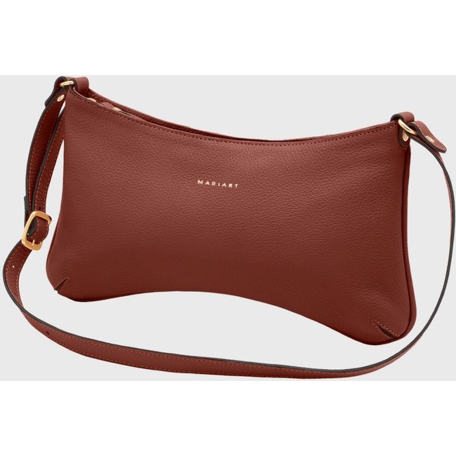 Bolsa Shoulder Couro Mariart Lavanda Terracota