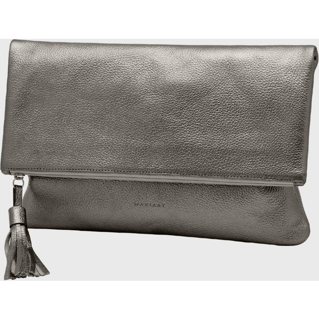 Bolsa Carteira Clutch Couro Mariart Hibisco Onix