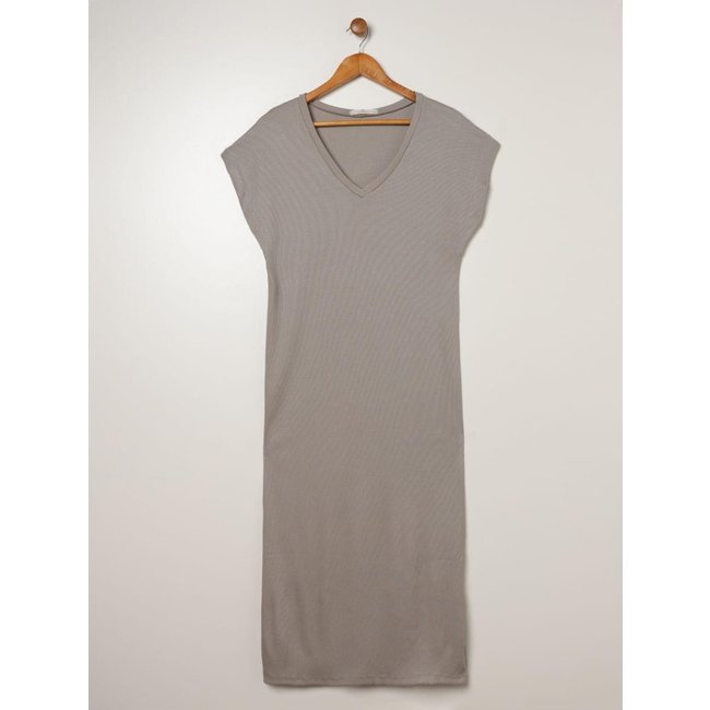 Vestido Midi Autentique Plus Size Feminino CINZA
