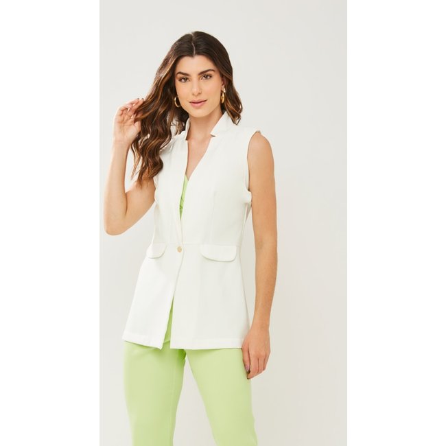 Colete Alongado Alfaiataria Off White Miss Joy 7480