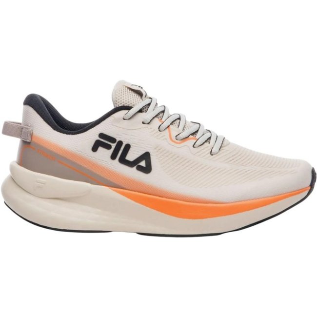 Tênis Fila Striker Feminino Bege e Laranja Bege