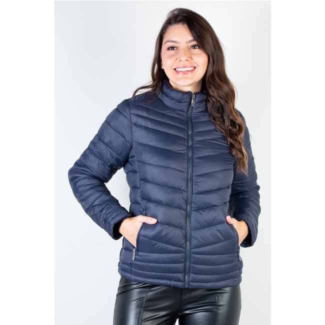 Jaqueta Enluaze Feminina De Nylon Curta 80226 - Azul