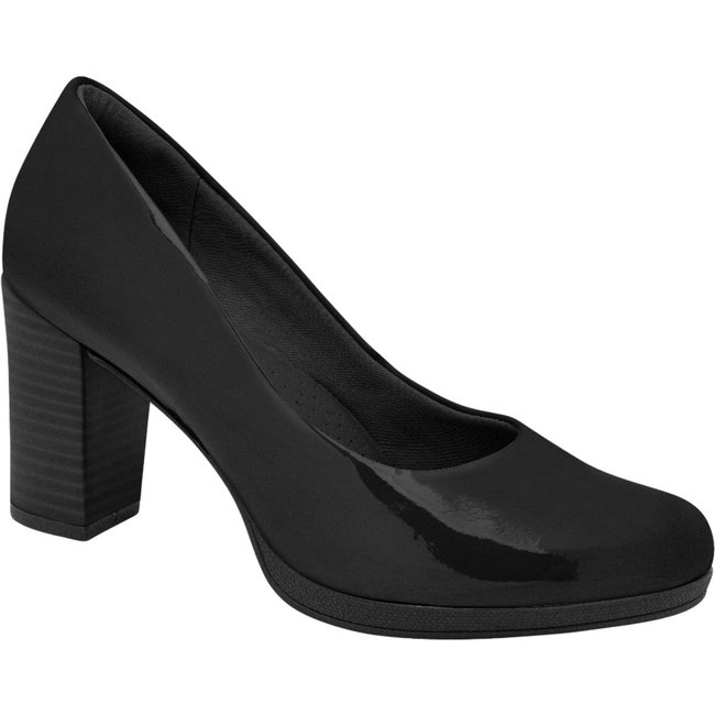 Sapato Salto Alto Grosso Piccadilly 130185-345 Feminino - Preto