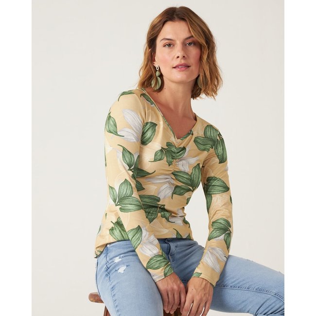 Blusa Folhagem Em Viscose Conforto Malwee