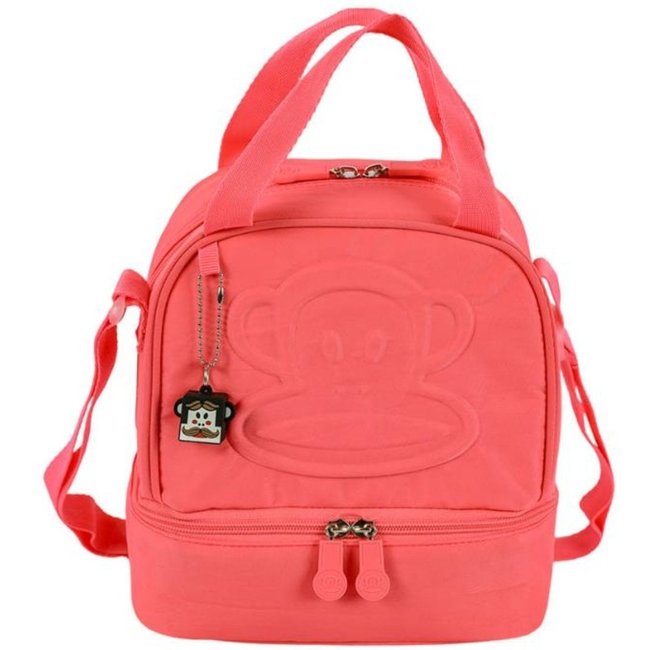 Infantil - Lancheira 2 Compartimentos Paul Frank Classics Neon Laranja - Papaya Laranja