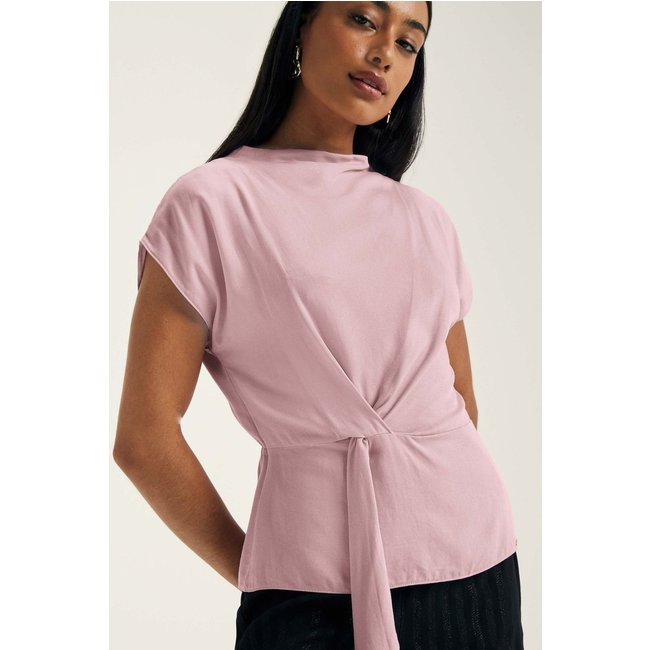 Blusa Feminina Amarração Com Nó Marialícia Rosa