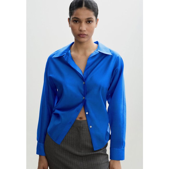 Camisa Mango Reta June Marrom