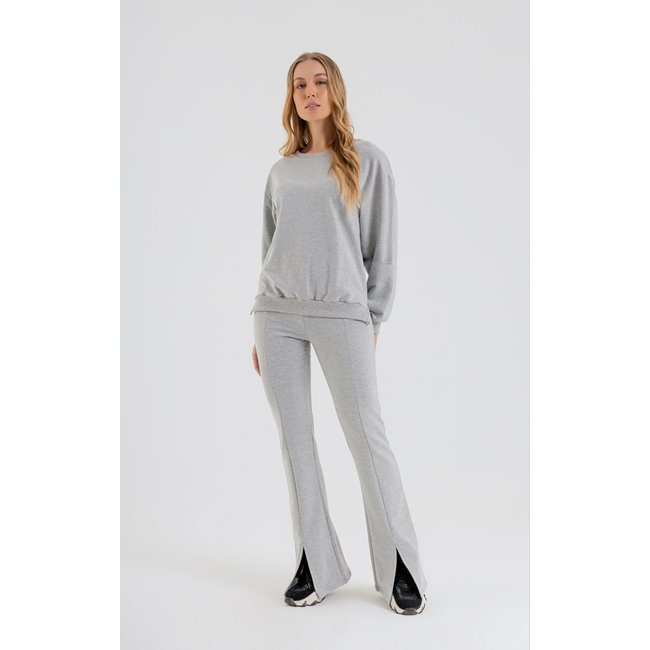 Calça Básica Feminina em Molecotton Just Basic Cinza