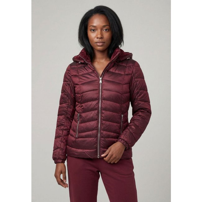 Jaqueta Feminina Facinelli Nylon Metalizada Bordô