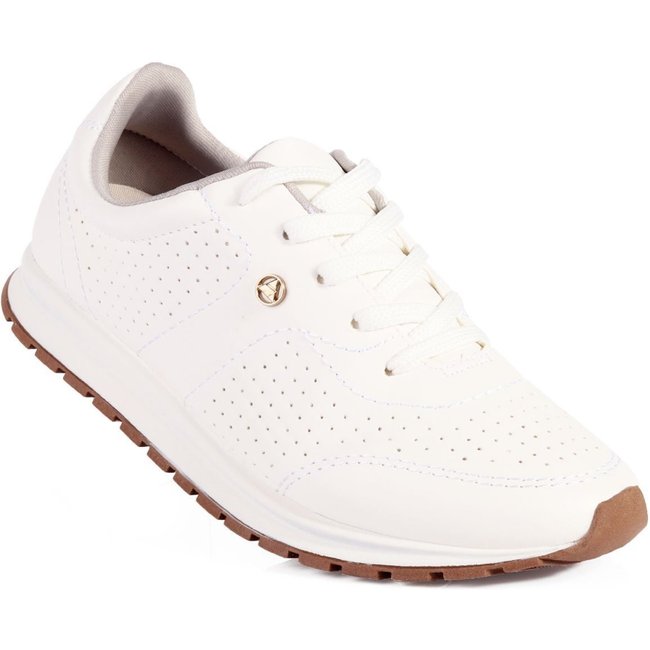 Tênis Feminino Via Uno Casual Branco com Solado Tratorado