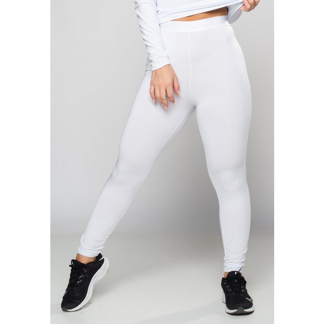 Meia Calça Térmica MVB Modas Segunda Pele Feminina Proteção Uv Branco