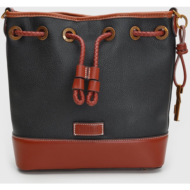 Bolsa Feminina Santa Lolla Bucket Média Preta
