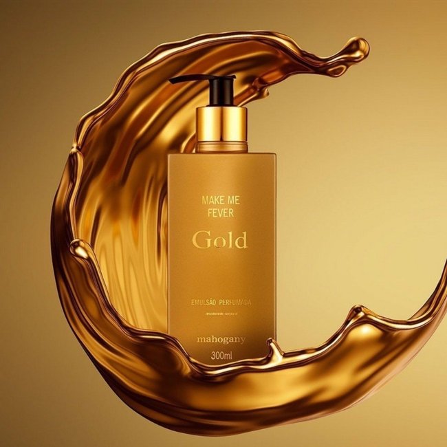 Mahogany Make Me Fever Gold - Sabonete Líquido 300Ml