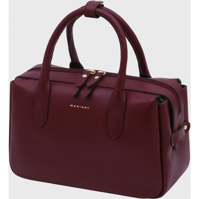Bolsa Bowling Couro Mariart Jambuzinha Rubi
