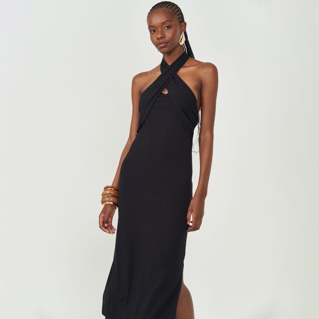 Vestido Mid Colcci Faixa Ve26 Preto Feminino