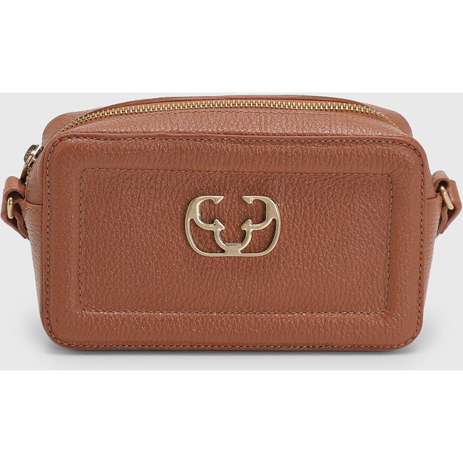 Bolsa Feminina Capodarte Logo Metal Caramelo