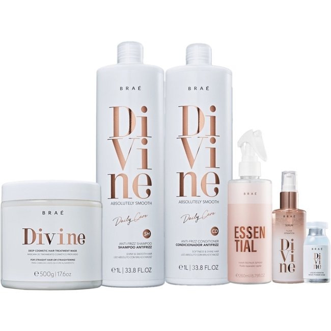 Kit Brae Divine Cabelos Rebeldes (6 Produtos)