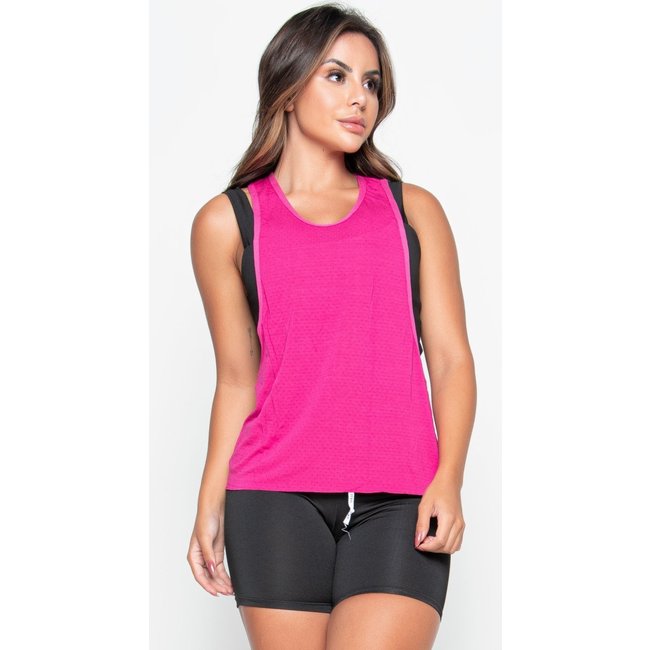 Blusa Regata Bravaa Store Dry Fit Furadinha Blusa Fitness Academia 095 Rosa