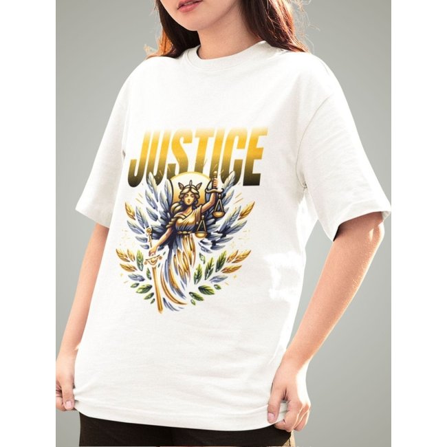 Camiseta Feminina GuGi Justiça Direito Branco
