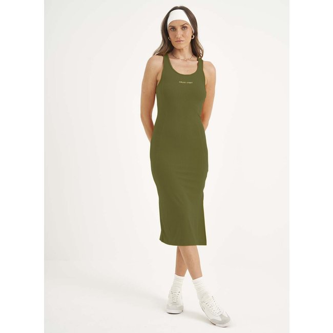 Vestido Colcci Sport Midi Canelado Verde