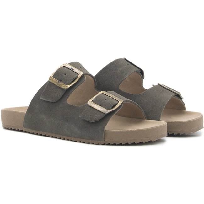 Papete Rasteira Sandalia Couro ChumboTellini Store