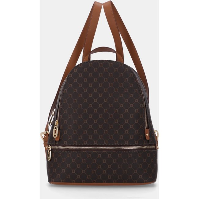 Mochila Monograma Mocca/Amêndoa - 10001018 Luz Da Lua Marrom