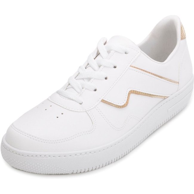 Tênis Sense Joy FY04 Branco-Dourado