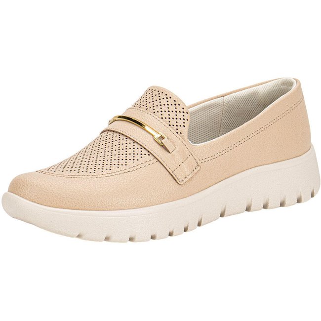 Tênis Feminino Slip On Vick Piccadilly 950046 0089500 Bege